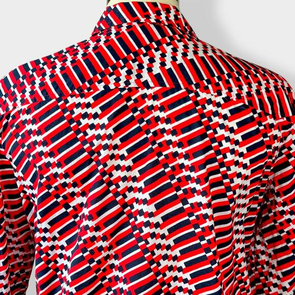 Jones New York Geometric Long Sleeves Button Up Casual Top Shirt Women Size XL - Picture 9 of 13